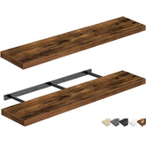 QEEIG floating shelves 39.4-inch long mounted on wall for extra storage.