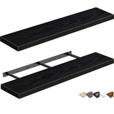 QEEIG floating shelves long wall display on a dark wall for stylish storage