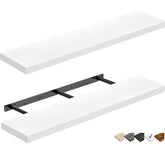 QEEIG floating shelves white two-piece display unit for organized storage