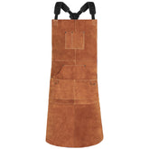 QeeLink welding apron with full-coverage bib protects from sparks and splatter