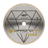 QEP 7-inch continuous rim diamond blade for wet and dry tile cutting, reduces chipping.