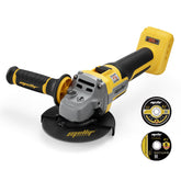 QESOO brushless angle grinder body for versatile on-site grinding and cutting.