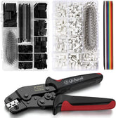 Qibaok ratcheting crimping tool kit for precise, effortless crimps on electronics projects.