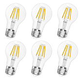 Qingmiao A19 Edison filament bulb with clear glass for vintage ambiance.