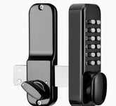 Qivine mechanical keyless door lock front view with rugged zinc alloy for outdoor use