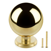 QOGRISUN unlacquered brass knob front view adds timeless warmth to furniture.