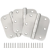 qtanber ball-bearing door hinges front view highlights durable stainless steel finish for residential doors.