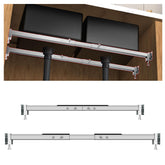 Qualward undermount brackets with adjustable pole for 29-40 inch range.