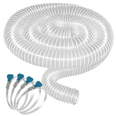 Qucship clear PVC dust hose with visible debris flow for easy monitoring.