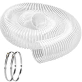 Qucship heavy PVC dust hose with clear PVC view for quick clog checks.