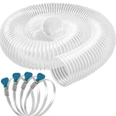 Qucship PVC dust collection hose with clear wall showing debris for proactive maintenance