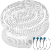 Qucship PVC dust hose 4in-20ft with clear view for quick debris checks.