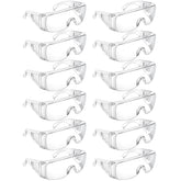 Queekay safety goggles clear-frame view for wide visibility during tasks.