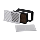 QuietCool Zone ZAP 14x8 return air pathway with white grille for quiet operation