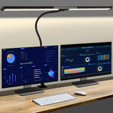 QUMAKU 33-inch desk lamp with clamp for wide desk coverage and even lighting.