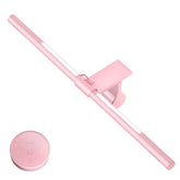 Quntis pink monitor light bar with front and backlight for glare-free viewing.