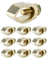 QWORK direct burial ground rod clamp 5/8 diameter provides reliable grounding for outdoor electrical installations.
