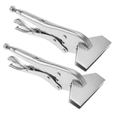 QWORK locking sheet metal clamp 8in front view for precise gripping during welding