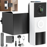 Qwwia anti-theft doorbell mount, front view, secure installation for apartment entry