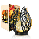 QZGE crackle globe glass solar light adds ambient warm glow to outdoor spaces.