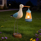QZJDDZSW solar seagull statue brightens garden at dusk for outdoor ambiance