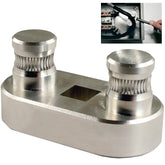 Rack-A-Tiers Bend-All knuckle saver closeup demonstrates durable aircraft aluminum for tight-panel work.