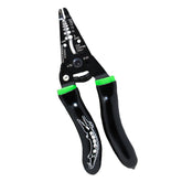Rack-A-Tiers Croc's Jr. needle-nose wire stripper provides precise stripping in tight spaces.