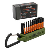 Railer 20pc hex bit set with bitrail storage for quick access during furniture projects
