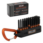 Railer ball end hex bit set displayed for versatile furniture screws