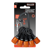 Railer bit holder keychain with quick-release design keeps five bits accessible