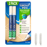 Rainbow Chalk Markers Limited Grout Pen Ivory bottle demonstrates easy grout color restoration.