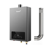 Ranein tankless water heater exterior front view in a compact indoor space.