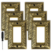 Ranweydi antique brass wall plate with paisley pattern enhances kitchen decor and easy maintenance.