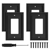Ranweydi black modern wall plate front view for a sleek kitchen or bath upgrade.