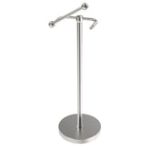 RARXTR toilet paper holder stand with post pivoting design for effortless roll replacement.