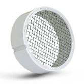 Raven R1510 termination cap with mesh screen protects outdoor vents from debris.