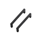 Ravinte square bar handle in matte black for durable daily cabinet use.
