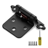 Ravinte overlay hinges in matte black for durable face-frame cabinet mounting