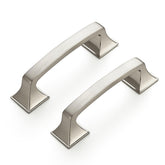 Ravinte 3-inch square-foot arch pull in brushed nickel for cabinets