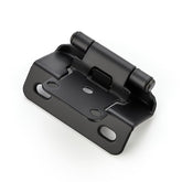 Ravinte 50-pack hinges in box, matte black finish for kitchen cabinet durability.
