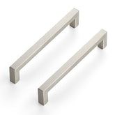 Ravinte brushed nickel square pulls close-up for a modern kitchen upgrade