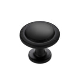 Ravinte matte black kitchen knob 1-1/4 inch enhances cabinet aesthetics and durability.