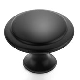 Ravinte matte black knob round 1-1/4 inch for durable kitchen cabinets