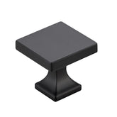 Ravinte matte black square knob close-up for a modern kitchen upgrade