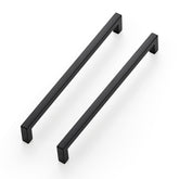 Ravinte solid 7-1/2 inch center-to-center drawer handle, matte black, durable zinc alloy.