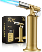 RAVS copper torch with a stable base stand for safe hands-free operation.