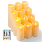 Raycare outdoor flameless candle set in ivory for safe garden ambiance