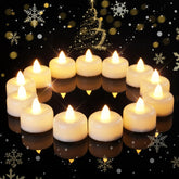 Raycare tea lights with elegant ring glow for upscale table decor