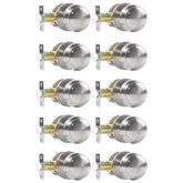 RAZCC passage knob satin nickel pack of 10 for hallway or closet doors