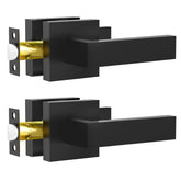RAZCC passage lever in matte black, front view shows durable hardware.